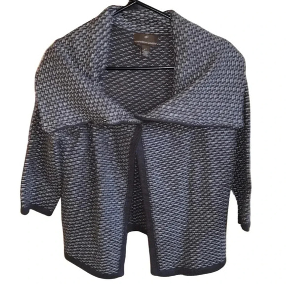 Fenn Wright Manson Gray Wool Cotton Blend Cape Cardigan Size Small - Picture 1 of 6